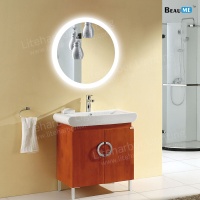 Liteharbor Customized Size Round Illuminated Bathroom Mirror