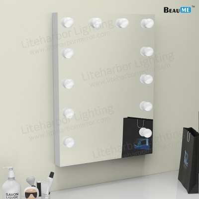 Liteharbor Single Side Wall Mounted LED Lighted Hollywood Mirror