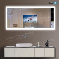 Liteharbor IP44 Smart Touch LED Lighted TV  Mirror