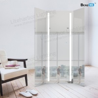 Liteharbor Customized Dimmable LED Lighted Tri-fold Mirror