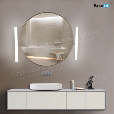 Liteharbor Classical Round Shape LED Illuminated Mirror